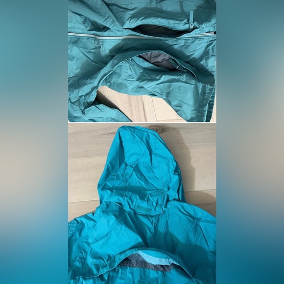 Columbia Packable Roll Up Hood Turquoise Jacket L - Picture 16 of 17